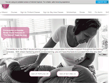 Tablet Screenshot of cornerstonedoulatrainings.com